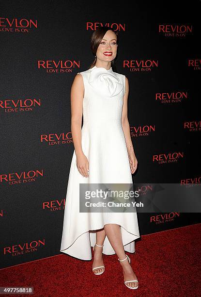 Olivia Wilde attends Revlon Love Is On Million Dollar Challenge on November 18, 2015 in New York City.
