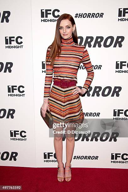 Lydia Hearst attends the "#Horror" New York premiere at MoMA Titus One on November 18, 2015 in New York City.