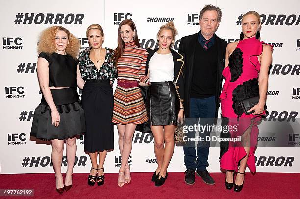 Natasha Lyonne, writer/director Tara Subkoff, Lydia Hearst, Annabelle Dexter-Jones, Timothy Hutton, and Chloe Sevigny attend the "#Horror" New York...