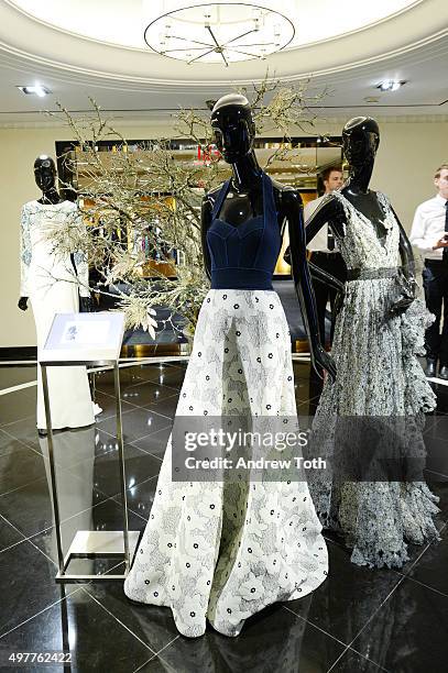 General view of atmosphere during "Badgley Mischka: American Glamour" book celebration at Bergdorf Goodman on November 18, 2015 in New York City.