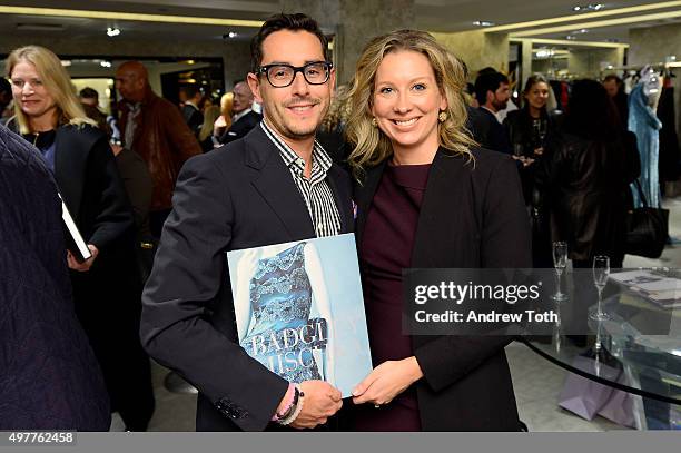 Guests attend "Badgley Mischka: American Glamour" book celebration at Bergdorf Goodman on November 18, 2015 in New York City.