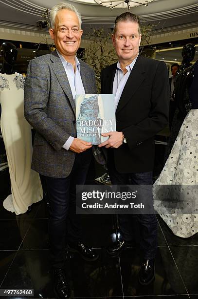 Mark Badgley and James Mischka attend "Badgley Mischka: American Glamour" book celebration at Bergdorf Goodman on November 18, 2015 in New York City.