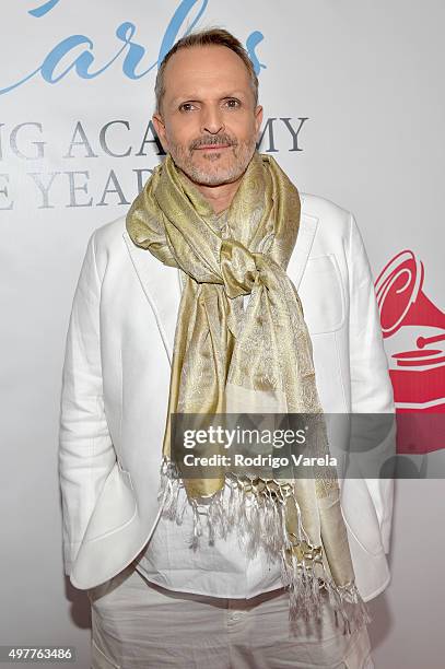Musician Miguel Bose attends the 2015 Latin GRAMMY Person of the Year honoring Roberto Carlos at the Mandalay Bay Events Center on November 18, 2015...