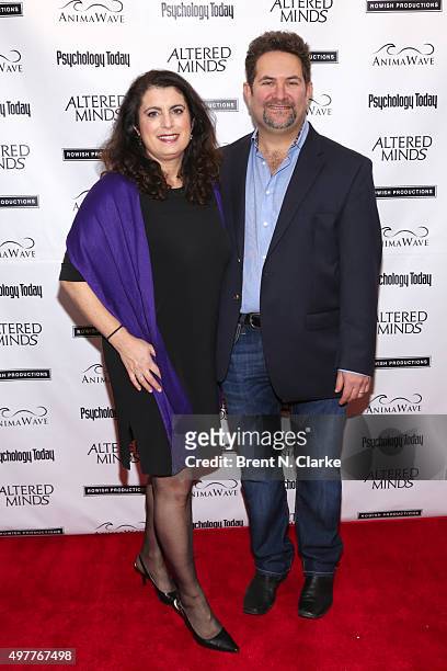 Jill Wechsler and Director Michael Z. Wechsler attend the New York premiere of "Altered Minds" held at the Helen Mills Theater on November 18, 2015...