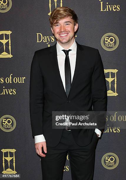 Actor Chandler Massey attends the "Days Of Our Lives" 50th Anniversary at the Hollywood Palladium on November 7, 2015 in Los Angeles, California.