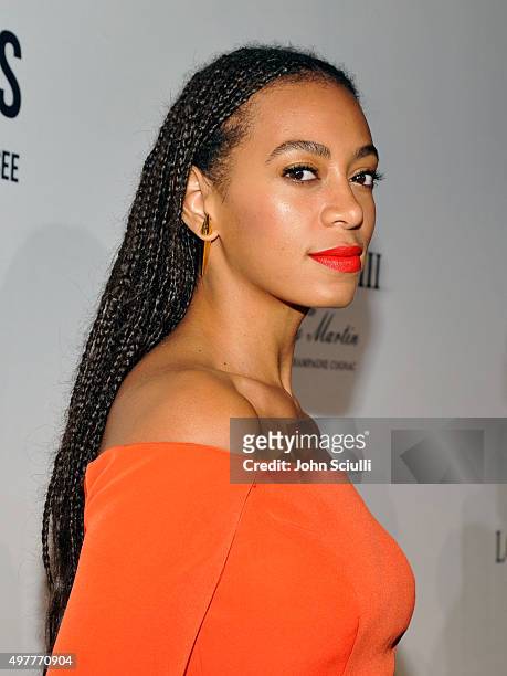 Singer Solange Knowles attends Louis XIII Celebration of "100 Years" The Movie You Will Never See, starring John Malkovich at a private residence on...