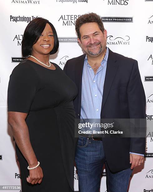 Author Evie T. McDuff and director Michael Z. Wechsler attend the New York premiere of "Altered Minds" held at the Helen Mills Theater on November...