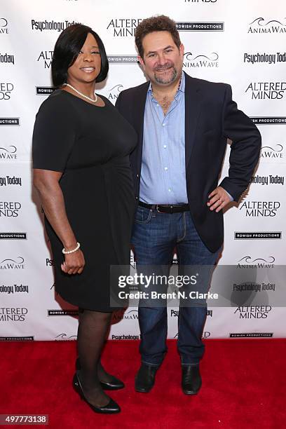 Author Evie T. McDuff and director Michael Z. Wechsler attend the New York premiere of "Altered Minds" held at the Helen Mills Theater on November...