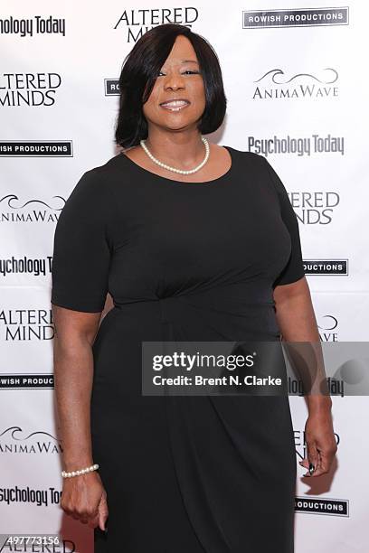 Author Evie T. McDuff attends the New York premiere of "Altered Minds" held at the Helen Mills Theater on November 18, 2015 in New York City.