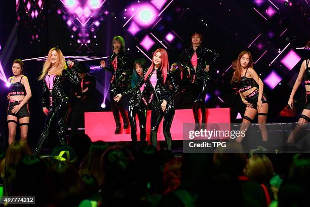 Brown Eyed Girls,B.A.P,EXID and Dynamic Duo perform at Show Champion in Seoul, South Korea on 18th November, 2015.