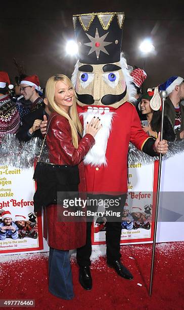 Actress Charlotte Ross attends the premiere of Columbia Pictures' 'The Night Before' at The Theatre at the Ace Hotel on November 18, 2015 in Los...