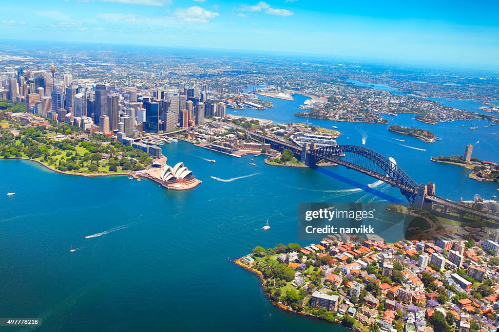 Aerial view of Sydney