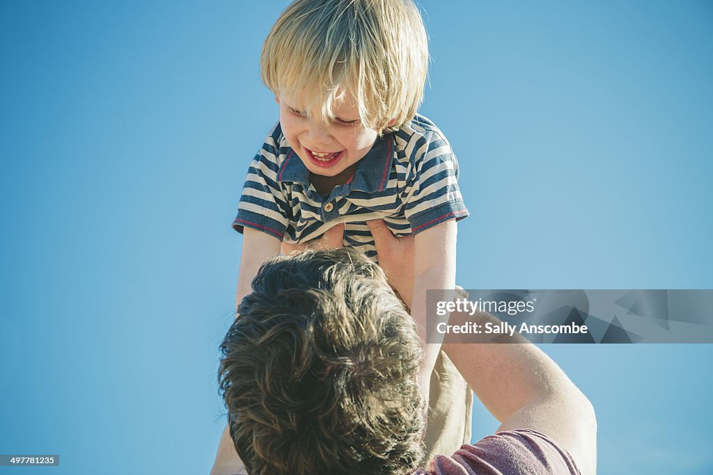 Happy Father and son together