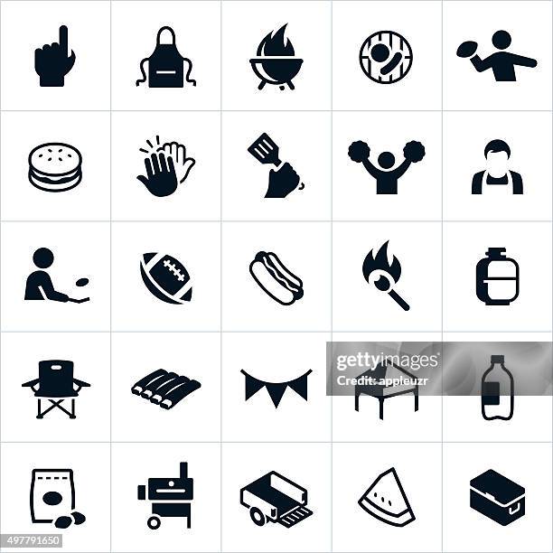 tailgating icons - ice bucket stock illustrations