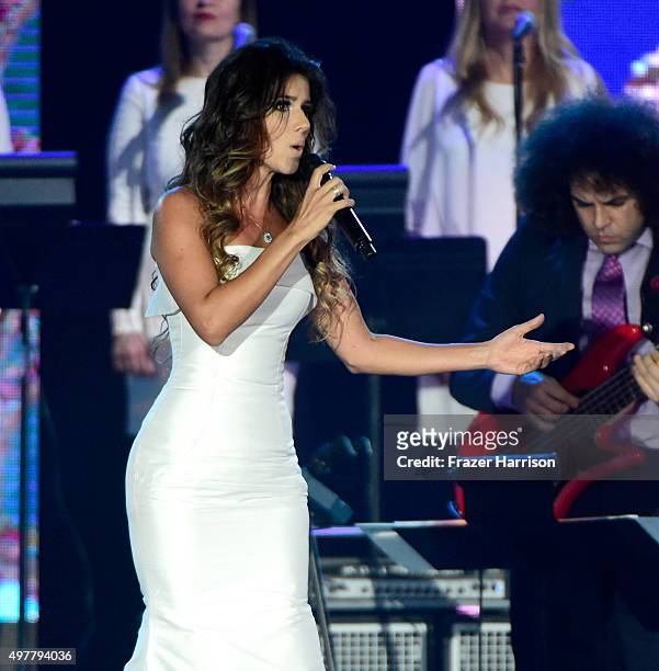 Recording artist Paula Fernandes performs onstage during the 2015 Latin GRAMMY Person of the Year honoring Roberto Carlos at the Mandalay Bay Events...