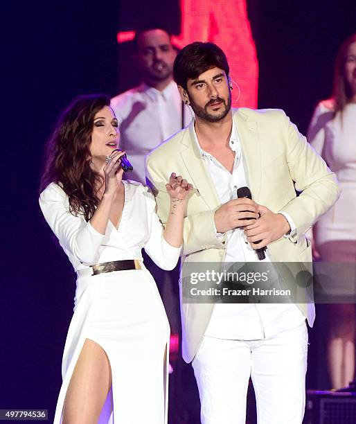 Recording artist Pablo Hurtado of Camila and Paula Fernandes perform onstage during the 2015 Latin GRAMMY Person of the Year honoring Roberto Carlos...