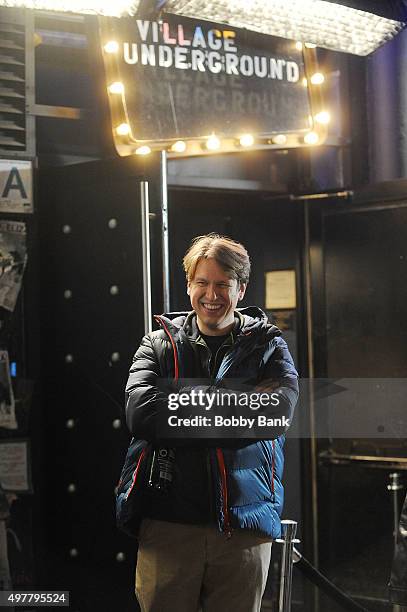 Comedian Pete Holmes on the set of HBO's pilot "Crashing" on November 18, 2015 in New York City.