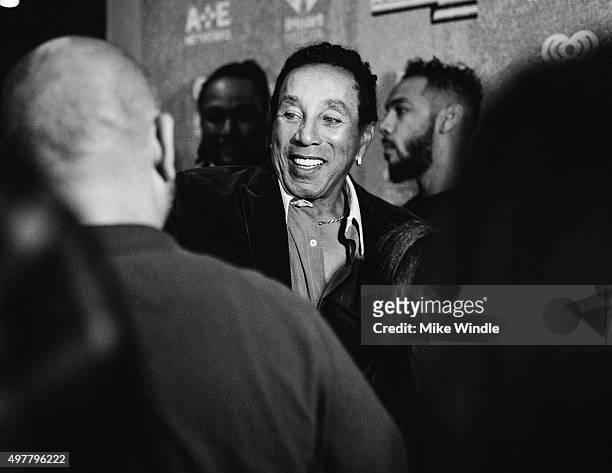 Smokey Robinson attends A+E Networks 'Shining A Light' concert at The Shrine Auditorium on November 18, 2015 in Los Angeles, California.