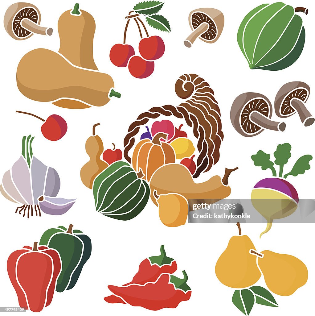 Cornucopia and produce