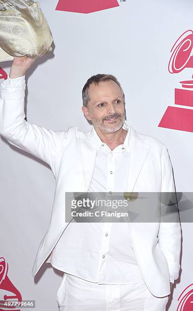 Singer Miguel Bose attends the 2015 Latin GRAMMY Person of the Year honoring Roberto Carlos at the Mandalay Bay Events Center on November 18, 2015 in...