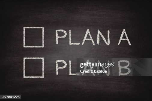 Plan A or Plan B Checkboxes on Blackboard - Chalkboard Plan A or Plan B Checkboxes on Blackboard - Chalkboard