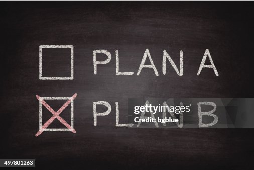 Plan A or Plan B Checkboxes on Blackboard - Chalkboard Plan A or Plan B Checkboxes on Blackboard - Chalkboard