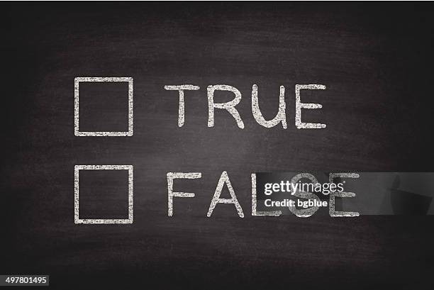 False Signe 17 True Or False Sign High Res Illustrations - Getty Images