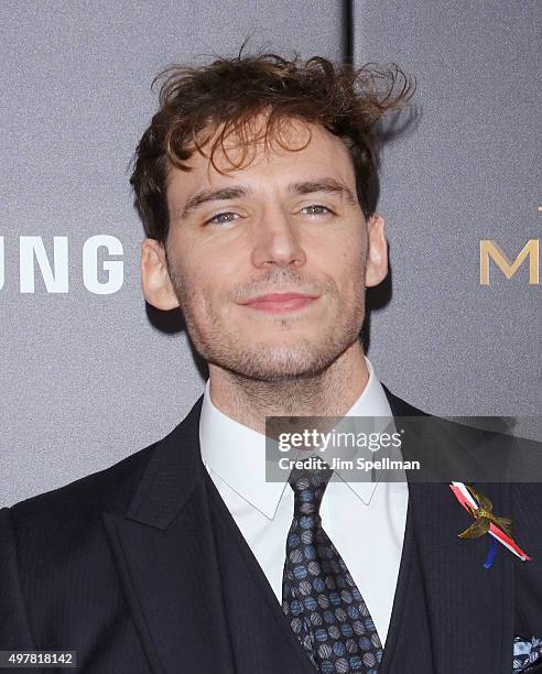 Actor Sam Claflin attends the "The Hunger Games: Mockingjay- Part 2" New York premiere at AMC Loews Lincoln Square 13 theater on November 18, 2015 in...