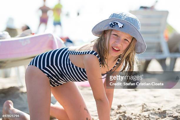 portrait at the beach - mamaia romania stock pictures, royalty-free photos & images