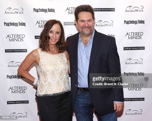 Associate producer Georgiana Platt and director Michael Z. Wechsler attend the New York premiere of "Altered Minds" held at the Helen Mills Theater...