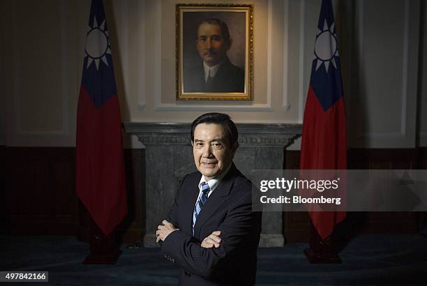 Ma Ying-jeou, Taiwan's president, poses for a photograph prior to an interview at the presidential palace in Taipei, Taiwan, on Thursday, Nov. 19,...