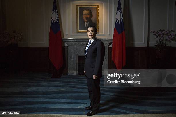 Ma Ying-jeou, Taiwan's president, poses for a photograph prior to an interview at the presidential palace in Taipei, Taiwan, on Thursday, Nov. 19,...