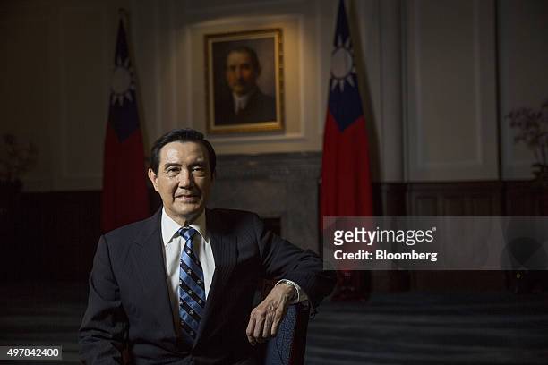 Ma Ying-jeou, Taiwan's president, poses for a photograph prior to an interview at the presidential palace in Taipei, Taiwan, on Thursday, Nov. 19,...