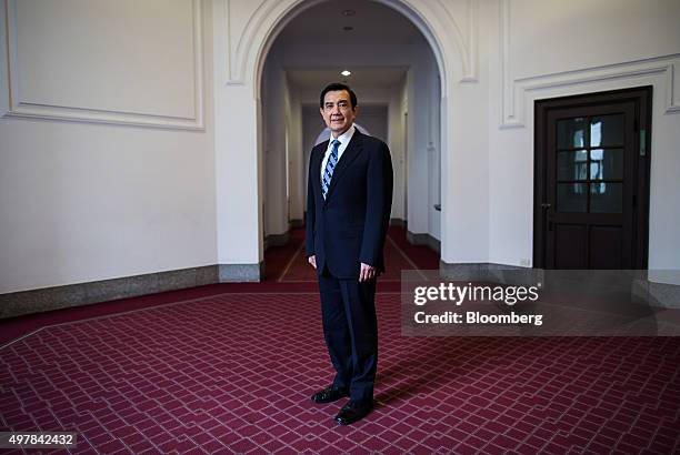 Ma Ying-jeou, Taiwan's president, poses for a photograph prior to an interview at the presidential palace in Taipei, Taiwan, on Thursday, Nov. 19,...