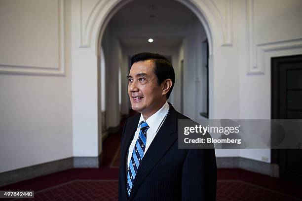 Ma Ying-jeou, Taiwan's president, poses for a photograph prior to an interview at the presidential palace in Taipei, Taiwan, on Thursday, Nov. 19,...