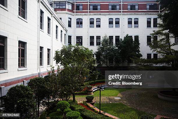 Trees stand in the courtyard of the presidential palace in Taipei, Taiwan, on Wednesday, Nov. 18, 2015. President Ma Ying-jeou is seeking tax breaks...