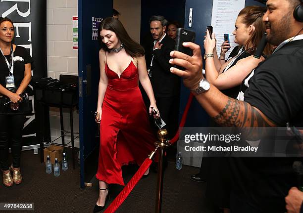 Singer Lorde at the Vodafone New Zealand Music Awards at Vector Arena on November 19, 2015 in Auckland, New Zealand.