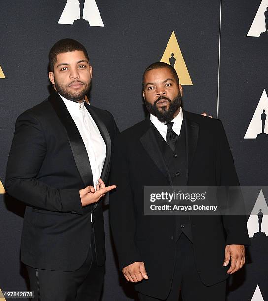 Shea Jackson Jr. And Ice Cube attend the Academy of Motion Picture Arts and Sciences' 7th Annual Governors Awards at The Ray Dolby Ballroom at...