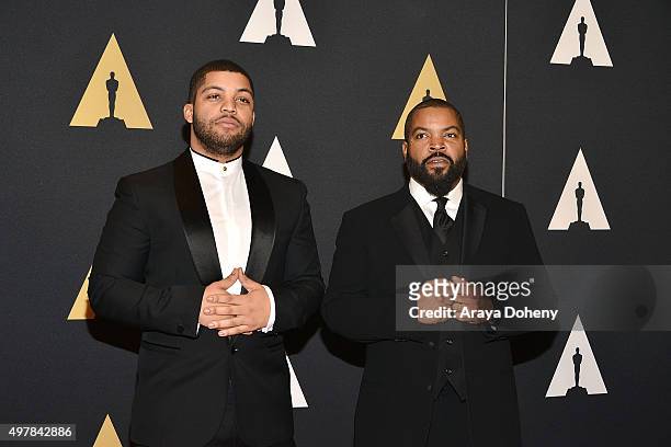 Shea Jackson Jr. And Ice Cube attend the Academy of Motion Picture Arts and Sciences' 7th Annual Governors Awards at The Ray Dolby Ballroom at...