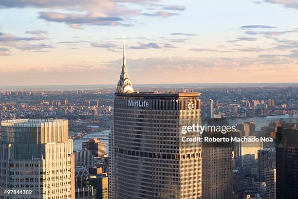 New York tours and attractions: Metlife building standing tall in the city scape of New York City, Unites States. MetLife is among the largest global...