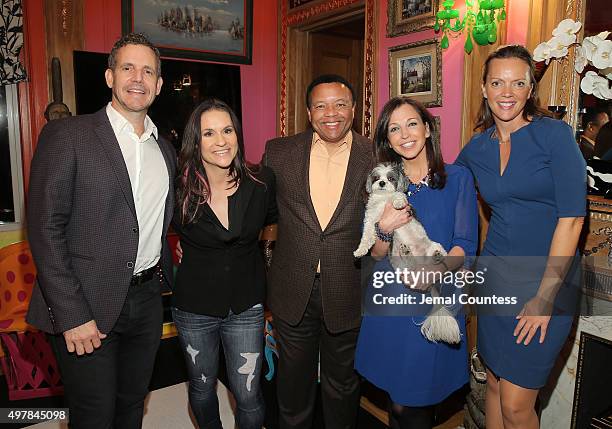 Michael Kretchmar, Jennifer Welter, journalsit Kelly Wright, Women's Entrepreneurship Day Founder and CEO Wendy Diamond and Nico Van Exel pose for a...
