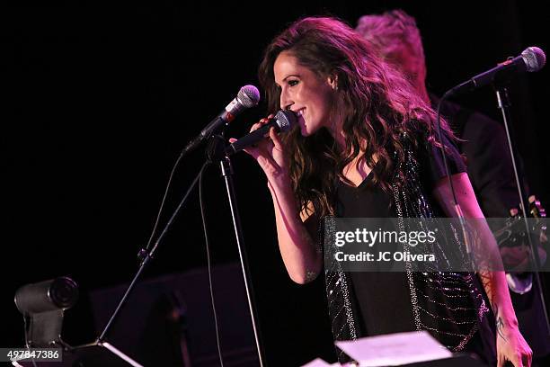 Singer Malu performs onstage during ASCAP, BMI, SESAC & LOS PRODUCERS Charity Concert Gala at Fremont Country Club on November 18, 2015 in Las Vegas,...