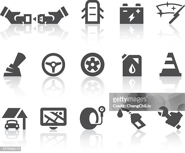 car icons | simple black series - overview icons stock illustrations