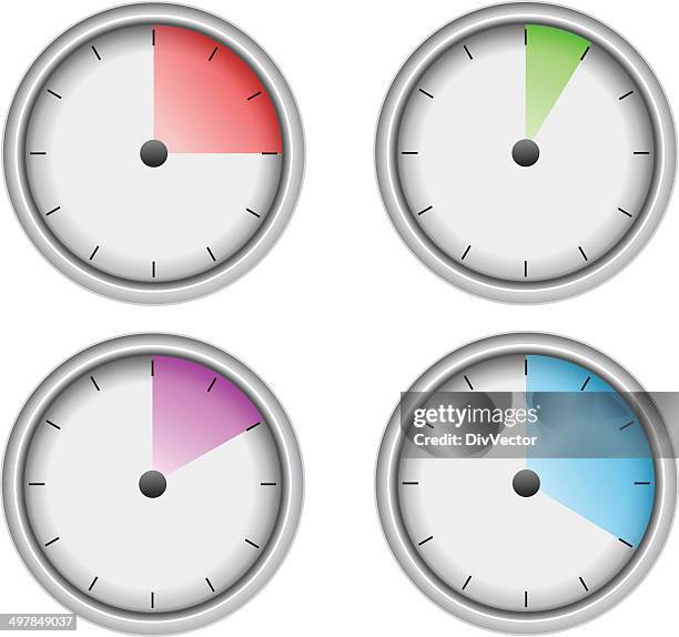 set of timers - light meter stock illustrations