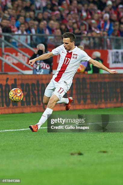 Slawomir Peszko during the International friendly match between Poland and Czech Republic on November 17, 2015 at the Wroclaw Stadium in Wroclaw,...