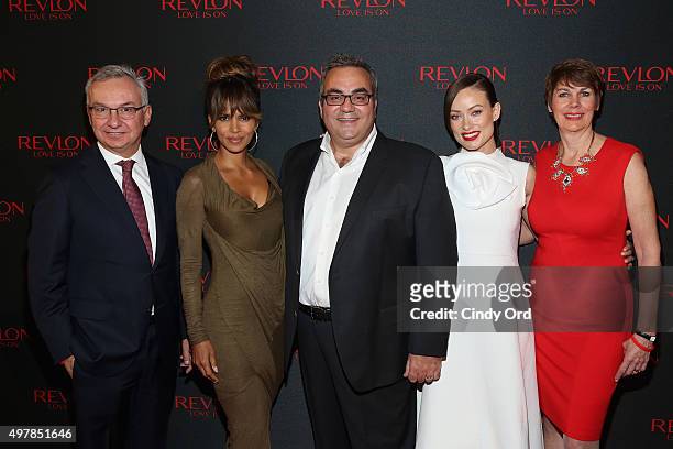 Dr. Jose Baselga, Physician-in-Chief and Chief Medical Officer of Memorial Sloan Kettering, Revlon Global Brand Ambassador Halle Berry, Revlon CEO,...