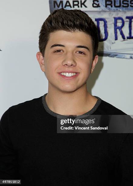 Actor Bradley Steven Perry attends the premiere of Disney XD's original movie "Mark & Russell's Wild Ride" at ArcLight Hollywood on November 18, 2015...