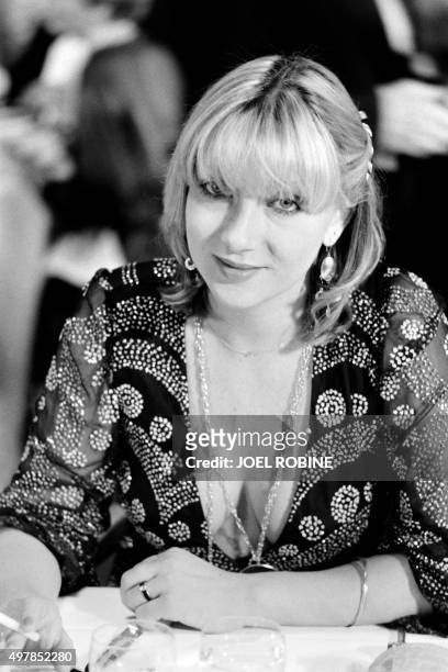 Portrait taken on December 8, 1981 shows Elisabeth Allain, wife of French President Adviser Jacques Attali, during the Ball X at the Opera Garnier in...