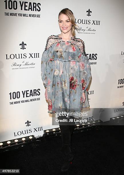 Actress Jaime King attends Louis XIII Celebration of '100 Years' The Movie You Will Never See, starring John Malkovich at a private residence on...