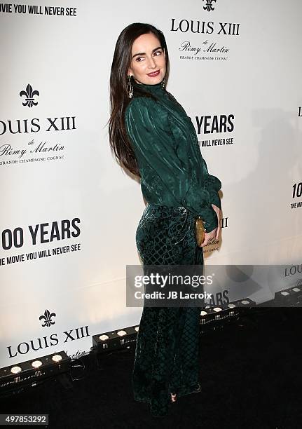 Ana de la Reguera attends Louis XIII Celebration of '100 Years' The Movie You Will Never See, starring John Malkovich at a private residence on...